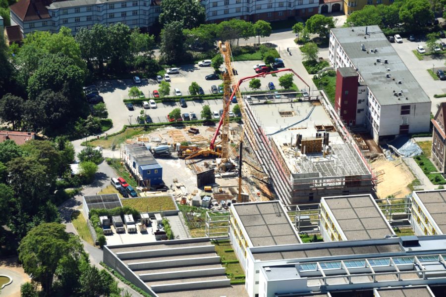 Neubau Laborgebäude Haus 11 - Apotheke, Pathologie und Medizinische Hochschule, Städtisches Klinikum Brandenburg an der Havel